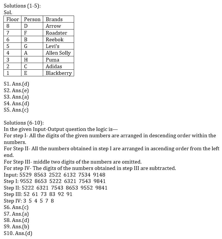 IBPS RRB Mains रीजनिंग मिनी मॉक (10) 8 October , 2020 : Puzzle, Input-output और Coding-Decoding questions in Hindi | Latest Hindi Banking jobs_4.1