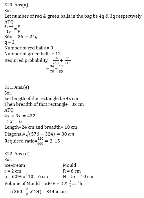 IBPS RRB Mains क्वांट मिनी मॉक (14) 12 October, 2020 – Miscellaneous (Boat and Stream, Probability, Mensuration) questions in Hindi | Latest Hindi Banking jobs_9.1