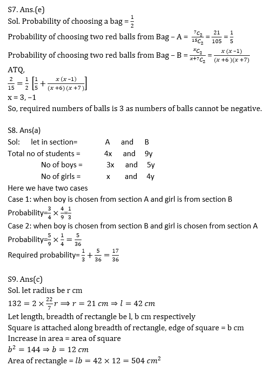 RBI Assistant I IBPS Mains क्वांट मिनी मॉक 29 OCTOBER , 2020- Miscellaneous (Probability, Mensuration) Based questions in Hindi | Latest Hindi Banking jobs_8.1