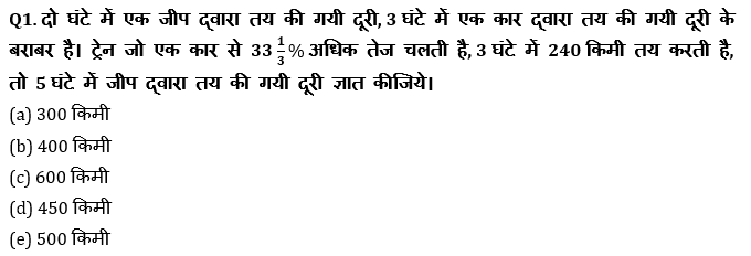 SBI PO, Clerk प्रीलिम्स क्वांट क्विज – 12 मई, 2021- Speed, Time & Distance, Boat & Stream and Trains | Latest Hindi Banking jobs_4.1