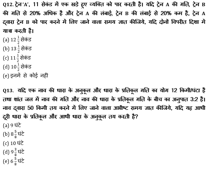 SBI PO, Clerk प्रीलिम्स क्वांट क्विज – 12 मई, 2021- Speed, Time & Distance, Boat & Stream and Trains | Latest Hindi Banking jobs_5.1