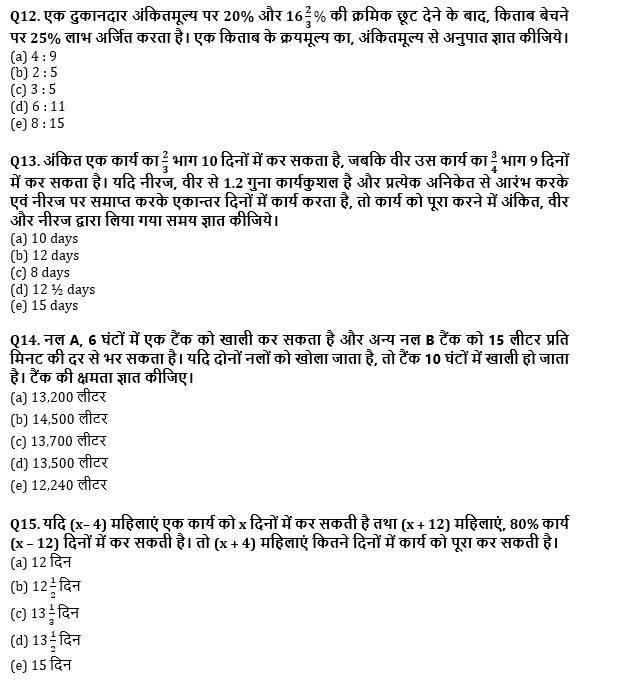 SBI PO, Clerk प्रीलिम्स क्वांट क्विज – 21 जून, 2021 – Profit & Loss, Time & Work and Pipe & Cistern | Latest Hindi Banking jobs_7.1