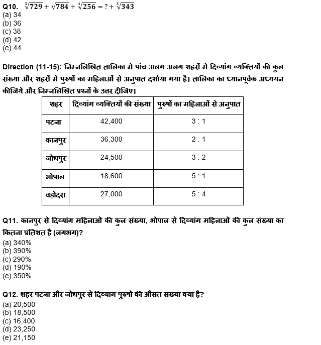 ESIC-UDC Steno & MTS क्वांट क्विज 2022 : 29th January – Practice Set | Latest Hindi Banking jobs_6.1