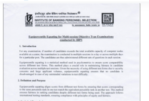 IBPS Equipercentile Equating क्या है? जानिए बहु-शिफ्ट परीक्षाओं में यह प्रक्रिया कैसे देती है निष्पक्ष स्कोरिंग