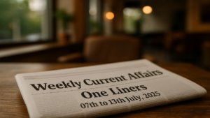 Weekly Current Affairs Free PDF in Hindi: साप्ताहिक करेंट अफेयर्स 07 से 13 जुलाई, 2025, डाउनलोड करें PDF