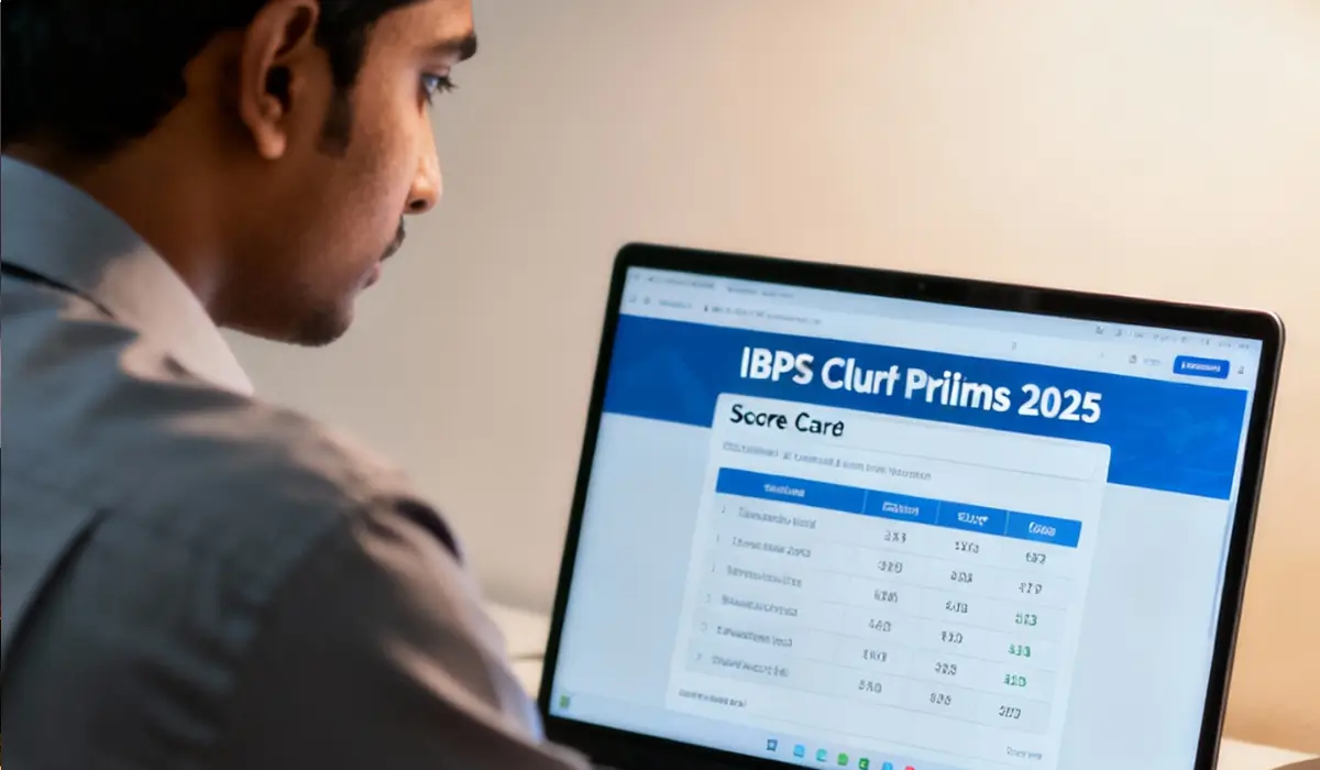 IBPS क्लर्क स्कोरकार्ड 2025