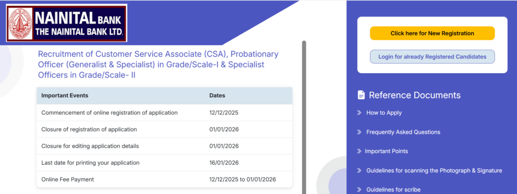 नैनीताल बैंक ऑनलाइन आवेदन 2025-26 शुरू – 185 विभिन्न पदों के लिए nainitalbank.co.in पर करें आवेदन | Latest Hindi Banking jobs_3.1