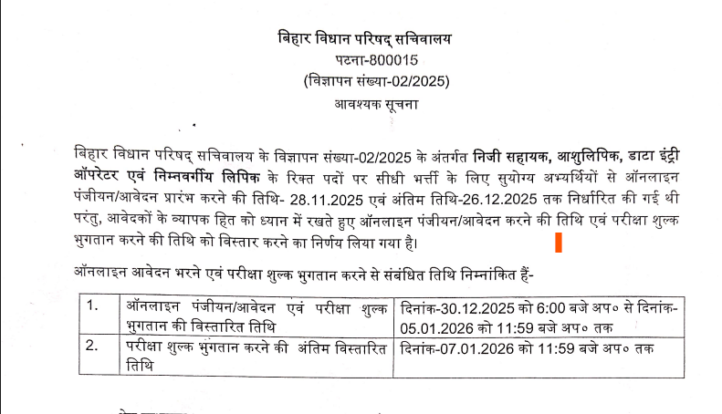 Bihar-Vidhan-Parishad-Recruitment-2025-notice