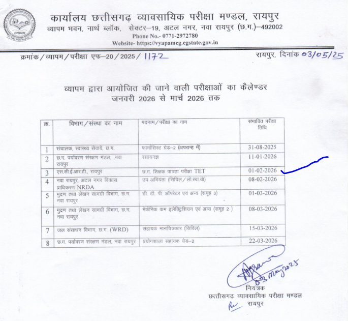 CG-TET-Exam-Date-Notice