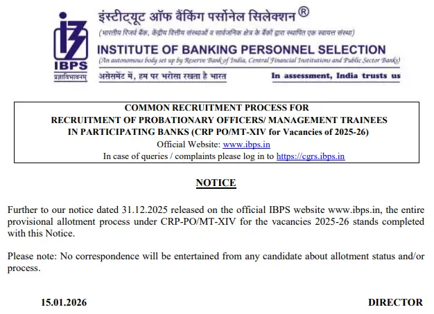 ibps notice
