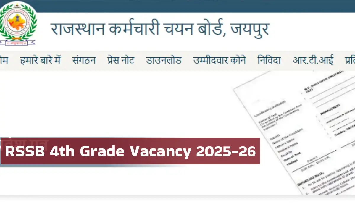 RSSB 4th Grade Vacancy 2025-26