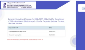 IBPS RRB Clerk Mains Aadhaar Consent Link