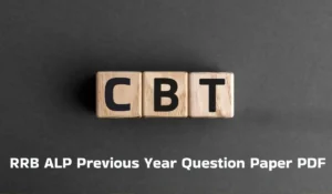 RRB ALP Previous Year Question Paper PDF