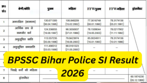 Bihar Police Daroga Result 2026 जारी, 7 लाख से अधिक अभ्यर्थियों का इंतजार खत्म – यहां से डाउनलोड करें मेरिट लिस्ट PDF