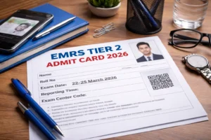 EMRS Tier 2 Admit Card 2026
