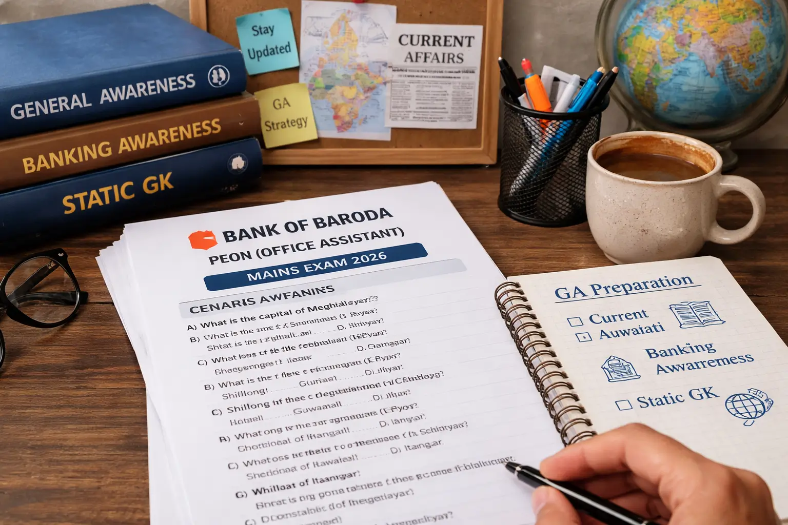 Bank of Baroda Peon Mains 2026 GA Questions List