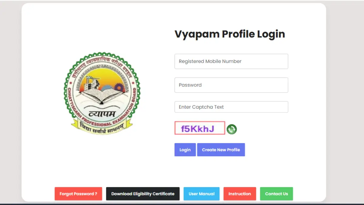 CG Vyapam Pre Deled Admit Card 2026