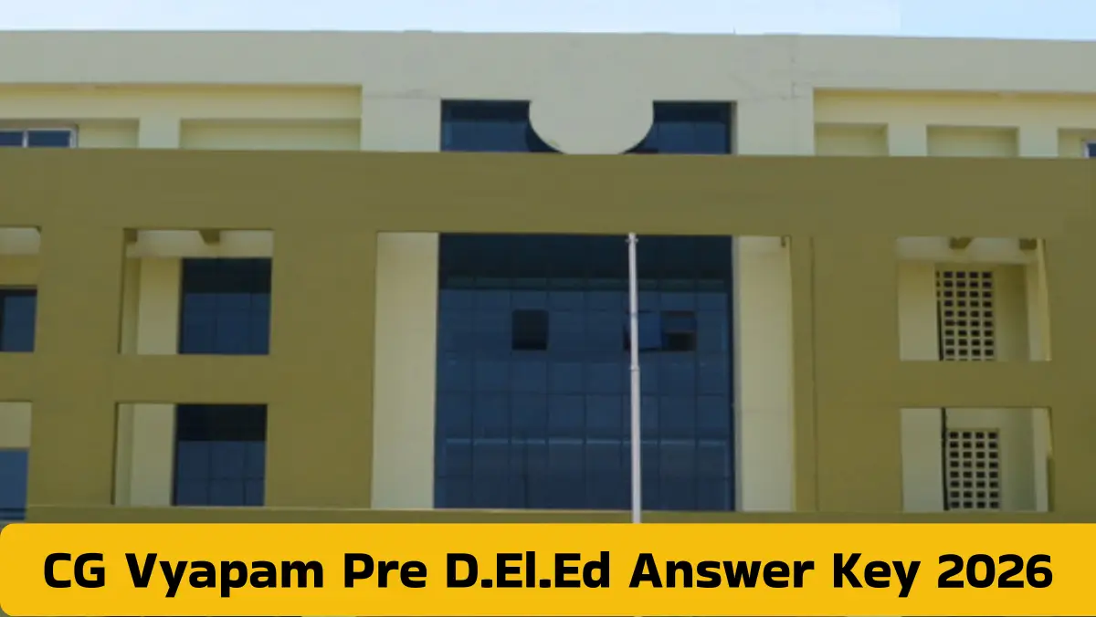 CG Vyapam Pre D.El.Ed Answer Key 2026
