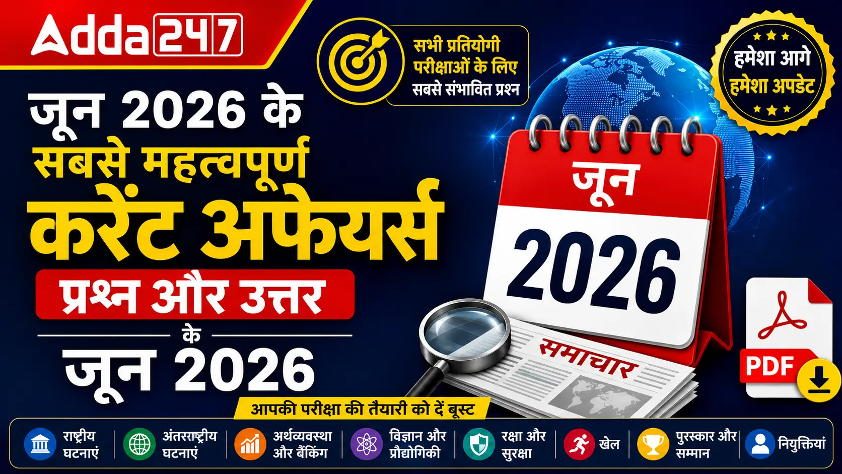 Important Current Affairs Questions of June 2026
