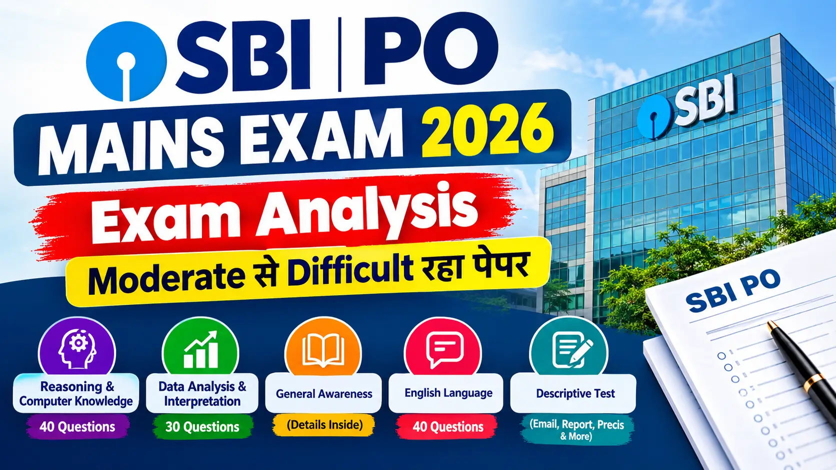 SBI PO Mains Exam Analysis 2026
