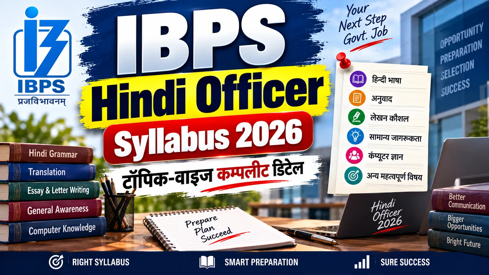 IBPS Hindi Officer Syllabus 2026